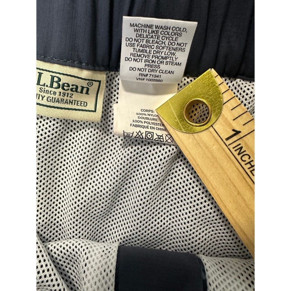 LL Bean Swift River Lined Shorts Mens XL Belted Nylon Blue 9" Cargo Outdoor Hike - Picture 12 of 16